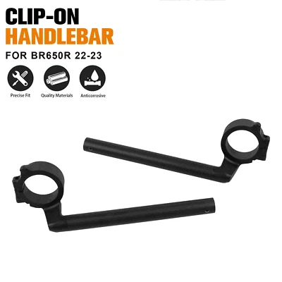 48MM Handlebar Handle Bar Clip On For Honda CBR650R CBR 650 R 2019-2024 Black Foto 1 de 4