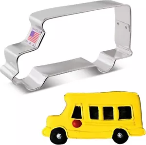 SCHOOL BUS Metal Cookie Cutter 4.75 Inch- by Ann Clark - Picture 1 of 1