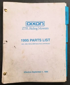 1995 Dixon ZTR Aufsitzmäher Händler Teilebuch Handbuch - Bild 1 von 6