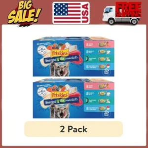 2 Pack Purina Friskies Wet Cat Food Seafood Pate Favorites Variety Pack, 5.5 oz - Picture 1 of 10