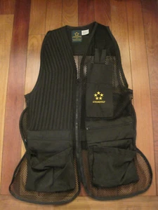 VINTAGE Chimere Skeet Shooting Hunting Vest Mens M Black - Picture 1 of 5
