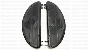 Par de tablas de piso pintadas negras Harley Knucklehead Panhead para 1940-1965 - Imagen 1 de 3