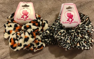 Hair Scruchies Lot Cheeta & Tiger Print - Picture 1 of 1