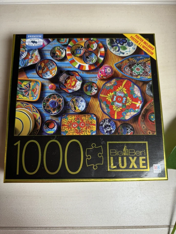 Milton Bradley Big Ben Luxe Puebla Pottery Jigsaw Puzzle - 1000pc LN