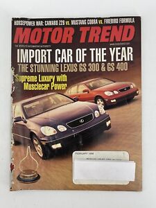 Motor Trend Magazine February 1998 Lexus GS 300 400 Cover Z28 VS Cobra Fast Ship