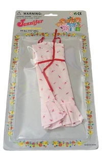 Vintage Jennifer Doll Fashion Outfit Floral Dress Fits Barbie Sized Dolls - Picture 1 of 3