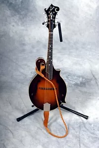 LAKOTA LEATHERS Braided Elk Leather Mandolin- Ukulele Straps TAN - Picture 1 of 2