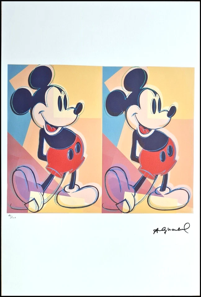 ANDY WARHOL * Mickey Mouse * signed lithograph * limited # xx/100 - Bild 1 von 4