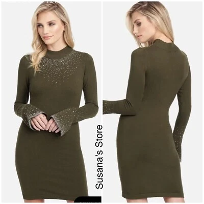 NUEVO CON ETIQUETAS BEBE TALLA XL VESTIDO SUÉTER CUELLO TORTUGA Elegante y sexy con tachuelas plateadas!! Foto 1 de 4