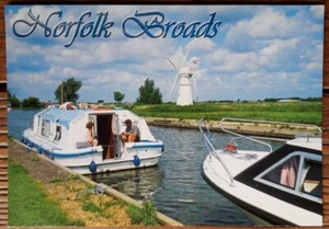 postcard - TURF FEN MILL, RIVER ANT, NORFOLK BROADS (The Broads National Park) - Picture 1 of 2