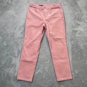 Pantalones Brooks Brothers Mujer 14 Rosa Pana Elastizados Pierna Recta Preppy Clásicos - Imagen 1 de 10