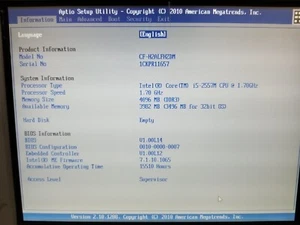 Panasonic Toughbook CF-H2 MK1 Core i5-2557M 1.7GHz 4GB RAM No HDD Boot to BIOS - Picture 1 of 9