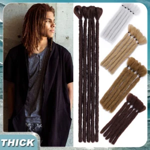 6"/12" Dreadlocks Hippie Hair Extensions Handmade As Human Short Dreads Locs USA - Picture 1 of 27