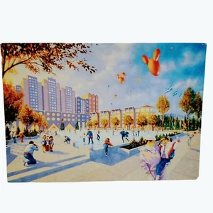 Cartolina Euro Disney Preapertura Artista Rendition Hotel New York 1991 mai usata - Foto 1 di 3