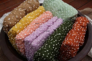 Backdrop Popcorn Posing Fabric Photography Newborn Photo Prop Baby Wrap WhiteDot - Picture 1 of 20