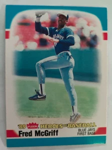 Fred McGriff 1989 Fleer Heroes of Baseball #27 Toronto Blue Jays-Free Shipping - Picture 1 of 2