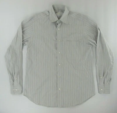 Brioni Mens Dress Shirt L Lavender White Striped Long Sleeve Button Down - Image 1 of 4