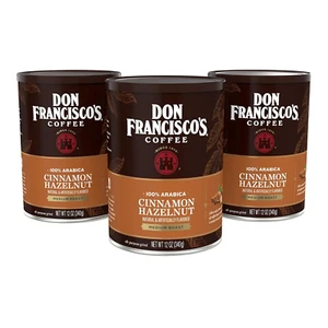 Don Francisco's Cinnamon Hazelnut Flavored Ground Coffee (3 x 12 oz Cans) - Picture 1 of 7