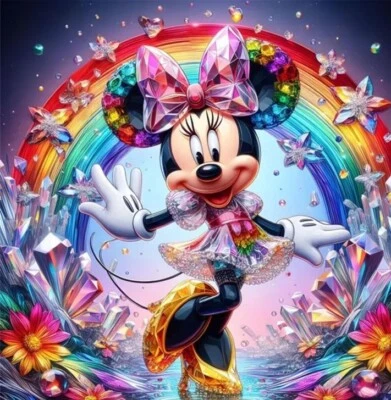 Disney Licensed MINNIE MOUSE Rainbow Diamond Art Kit  Sold Out Online!  Incl All - Image 1 of 4