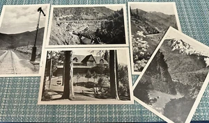 5 RAILROAD POST CARDS 1945 INK DATED-BLACK AND WHITE GLOSSY WESTERN PACIFIC RR - Picture 1 of 3