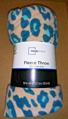 MainStay Bronceado/Beige Leopardo Verde/Manchas Acuáticas Patrón Tema 50x60 Vellón Tiro Foto 1 de 3