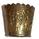 Antique Copper Small Cup Hand Etched Traditional Persepolis Embossed