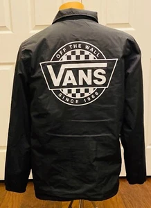 Men's Medium Vans Off The Wall  Windbreaker Jacket black  Skatewear Skateboard  - Picture 1 of 12