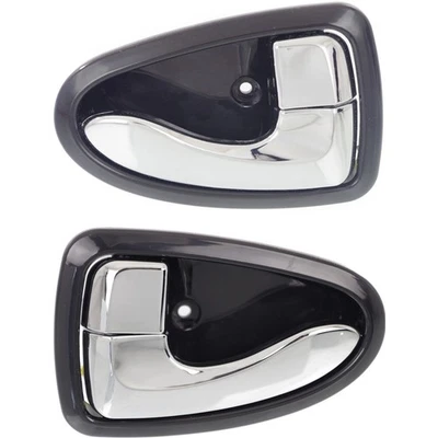 Interior Door Handle For 2000-2006 Hyundai Accent Set of 2 Plastic - Image 1 of 4