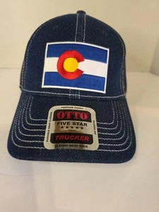 Colorado State Flag Hat Navy Blue Cap Mountains Denver Ski - Picture 1 of 6