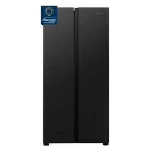 Fridgemaster 441 Litre Side-By-Side American Fridge Freezer - Black MS83430EB - Picture 1 of 9