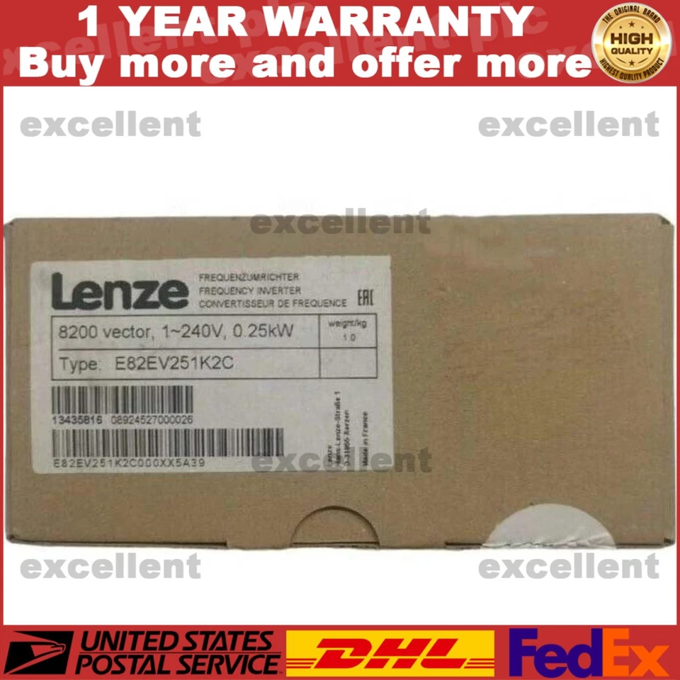E82EV251K2C New Sealed Lenze Frequency Inverter Drive E82EV251K2C - Image 1 of 3