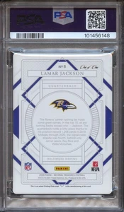 2020 Panini National Treasures Lamar Jackson #1/1 Black Printing Plate PSA 7 MVP - Picture 1 of 2