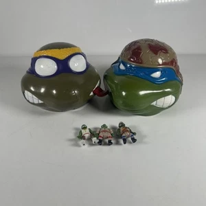 Vintage 1994 Mirage Studios TMNT Basketball PlaySet X2 HOUSES + 3 FIGURES RARE - Picture 1 of 17