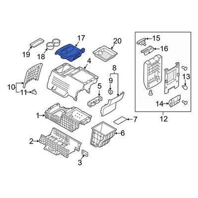 For Ford Police Interceptor Utility 13-19 Ford Rear Console Cup Holder Foto 1 de 4