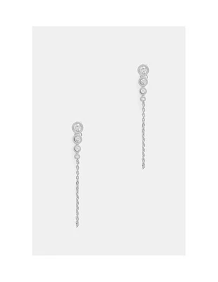 Orecchini LIU JO Donna Acciaio Silver Pendenti Catenina Cristalli _LJ2994 - Immagine 1 di 4