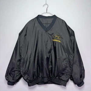 VTG 90s FANS Gear Iowa Hawkeyes Jacket - Black - REVERSIBLE - OVERSIZED LARGE - Picture 1 of 7