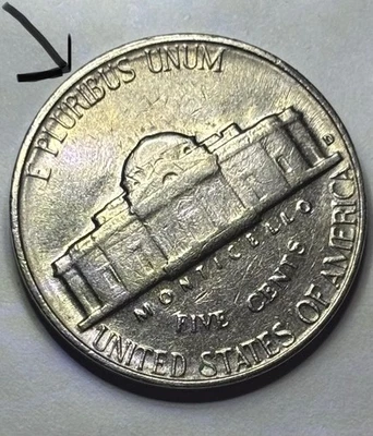 💥 1964 D Jefferson Nickel Double Letters Into Rim & Split Rim ERROR - Image 1 of 4