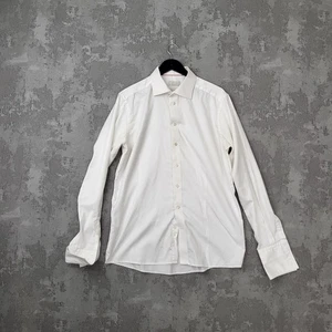 Eton Dress Shirt Mens 17.5 White French Cuff Gentleman Business Formal Button-Up - Picture 1 of 10