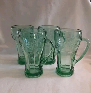 Vasos vintage Libbey Coca-Cola con mango verde pesado tazas de 14 oz (juego de 4) - Imagen 1 de 6