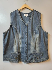 VTG Denim Vest CJ Banks Unisex Size 2X - Picture 1 of 7
