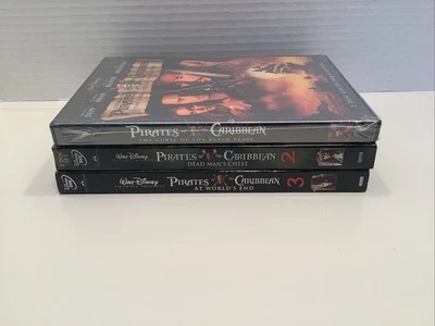 Pirates of the Caribbean DVD Disney Lot of 3 At Worlds End Dead Man's Chest — 第 1/4 张图片