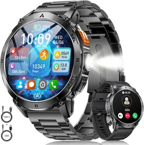LIGE EF-14 Montre Connectée Homme avec 1.62'' AMOLED Écran/LED Lampe/730mAh - Photo 1/8