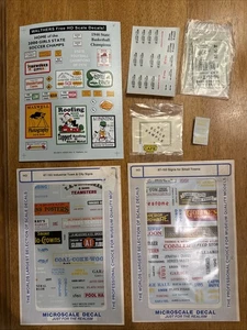 MICROSCALE Decal Lot 87-165 HO Industrial Town & City Signs 87-163 Small Towns + - Picture 1 of 5