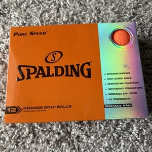 Spalding Pure Speed 12-Pack Orange Golf Balls Distance Balls NEW - Picture 1 of 5