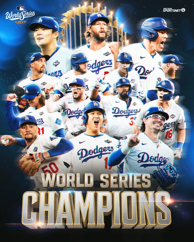 2025 Los Angeles Dodgers 8x10 photo world series champions Shoehei Ohtani - Image 1 of 1
