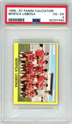 Equipo Panini Calciatori 1966-67 BENFICA Lisbona con Eusebio PSA EN MUY BUENA CONDICIÓN-EX 4 Foto 1 de 2