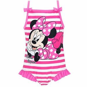 Disney Minnie Mouse Swimming Costume 18 24 Months 2-7 Years Swimsuit Swimwear