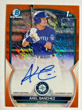 2023 Bowman Chrome AXEL SANCHEZ 1st Bowman Auto Orange Shimmer Refractor 24/25