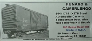 Funaro F&C HO DT&I X37B Stahl Autocar Güterwagen, Youngstown Türen, Bausatz 8441 - Bild 1 von 2