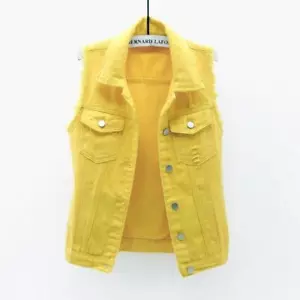 Women Denim Vest Coat Waistcoat Top Jeans Sleeveless Jacket Casual Fashion - Picture 1 of 14